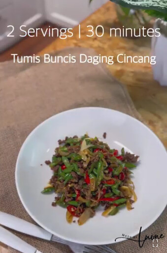 tumis buncis daging cincang